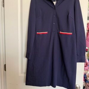 Boden Navy Polo with Red and White Trim
